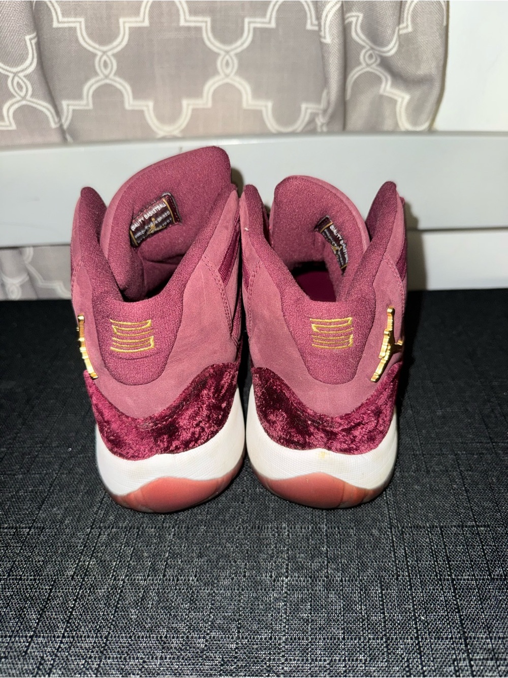 🍷‎ Air Jordan 11 Retro GG Heiress “Night Maroon” Velvet - Picture 4 of 6